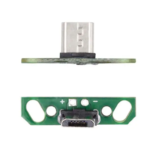 Alt view image 7 of 7 - xiwai 5pcs Micro USB2.0 Male Plug Connector DIY OEM 7mm Length with PCB Board Mounting Assembly Solder Type