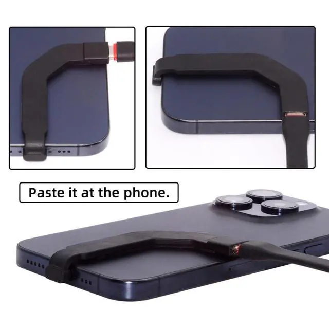 Alt view image 6 of 7 - xiwai Angled USB Short Flat Ultra Slim Thin Ribbon Type-C to USB-C Extension Cable Connector 65W Fast Charge for Tablet Phone