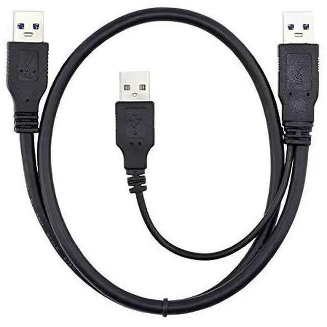 Main image of JSER USB 3.0 Strengthen Power Y Cable Two Type-A Male to Single Type-A USB Male