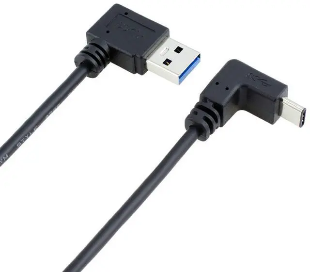 Main image of JSER USB 3.1 USB-C Up Down Angled to 90 Degree Right Angled A Male Data Cable for Tablet Phone (100cm)