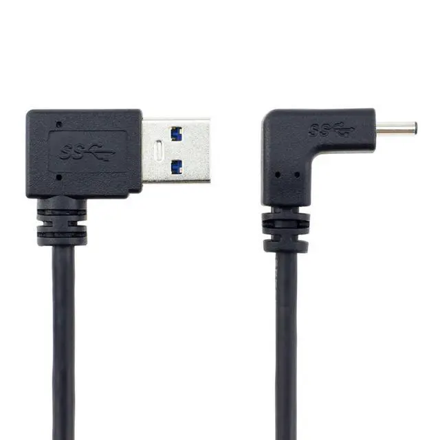 Alt view image 7 of 7 - JSER USB 3.1 USB-C Up Down Angled to 90 Degree Right Angled A Male Data Cable for Tablet Phone (100cm)