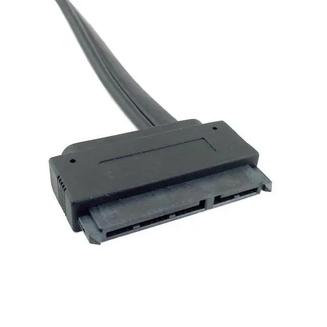 Alt view image 2 of 7 - xiwai Dual Power 12V and 5V eSATAp Power USB 2.0 Combo ESATA to 22Pin SATA Cable 50cm for 2.5" 3.5" Hard Disk Drive