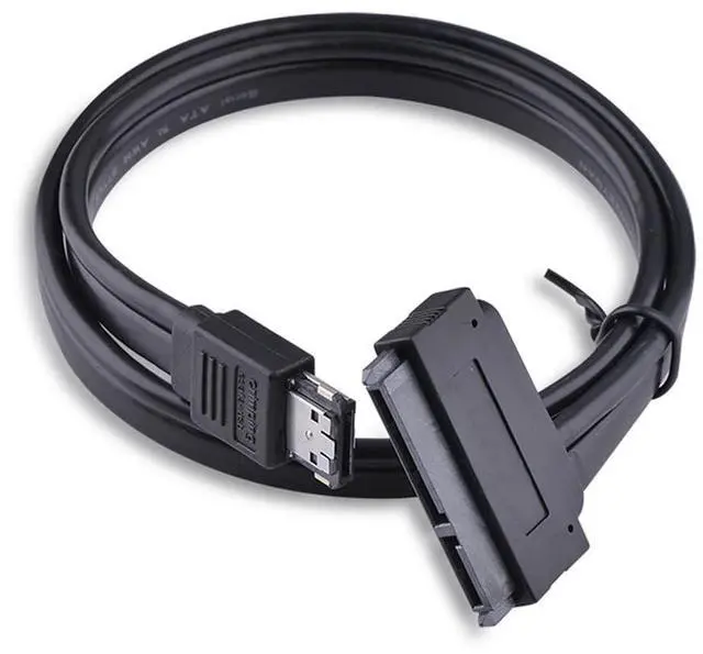 Alt view image 6 of 7 - xiwai Dual Power 12V and 5V eSATAp Power USB 2.0 Combo ESATA to 22Pin SATA Cable 50cm for 2.5" 3.5" Hard Disk Drive