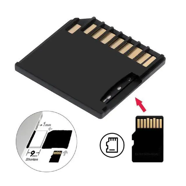 Alt view image 6 of 7 - xiwai 5pcs/lot Micro SD TF to SD Card Socket Adapter for Mac Laptop | Memory Card Black Card Kit Low Profile Short Body for Extra Storage