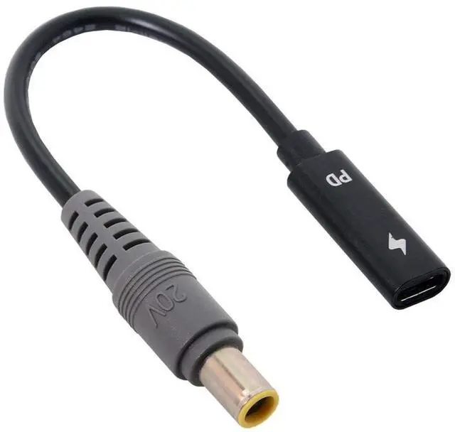Main image of JSER Xiwai Type C USB-C Female Input to DC Power PD Charge Cable fit for Laptop 18-20V (7.9x5.4mm for HP)