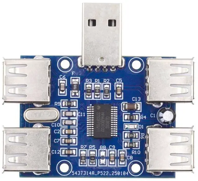 Main image of xiwai USB 2.0 1-to-4 Four Ports HUB Splitter PCBA Expansion Module Board PCs Multiport 4 Devices Type-A Adapter for Keyboard Mouse Scanner Printer
