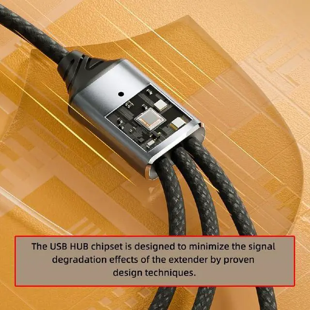 Alt view image 4 of 7 - xiwai USB 2.0 Splitter Y Cable USB Type-A 1 to 3 Ports Hub Extension Cord Bus Power Split Adapter for Mouse Keyboard Printer Disk