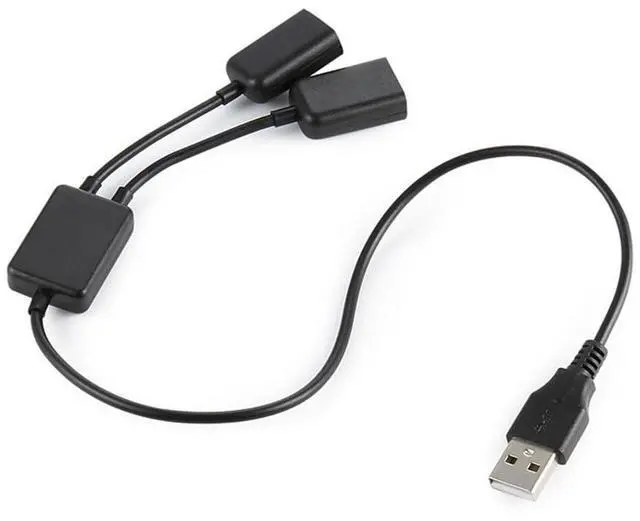 Main image of xiwai USB 2.0 Splitter Y Cable USB Type-A Male 1 to 2 Female Dual Ports Hub Extension Cord Bus Power Split Adapter for Laptop Desktop PC Mouse Flash Disk