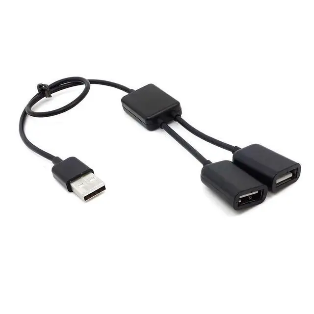 Alt view image 5 of 7 - xiwai USB 2.0 Splitter Y Cable USB Type-A Male 1 to 2 Female Dual Ports Hub Extension Cord Bus Power Split Adapter for Laptop Desktop PC Mouse Flash Disk