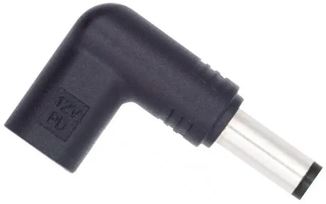 Main image of xiwai USB 3.1 Type C USB-C Female to DC 12V 5.5x2.1mm Plug Adapter PD Emulator Trigger 90 Degree Angled