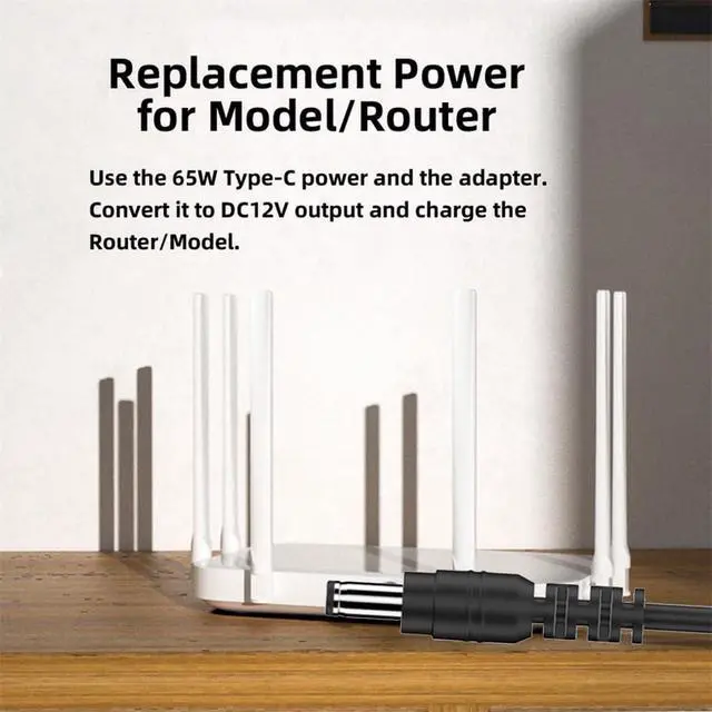 Alt view image 7 of 7 - xiwai USB 3.1 Type-C USB-C Male Input to DC 12V 5.5x2.1mm Output Plug Power Cable PD Emulator Trigger Cord 150cm