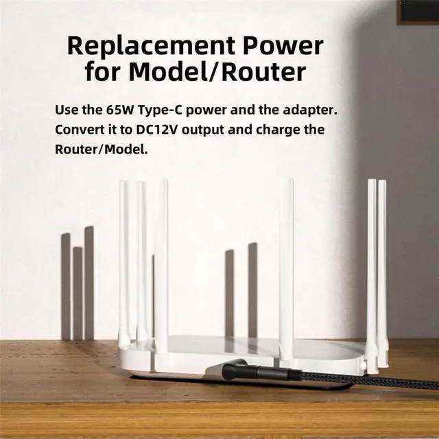 Alt view image 7 of 7 - xiwai USB 3.1 Type C USB-C Female to DC 12V 3.0x1.1mm Plug Adapter PD Emulator Trigger 90 Degree Angled
