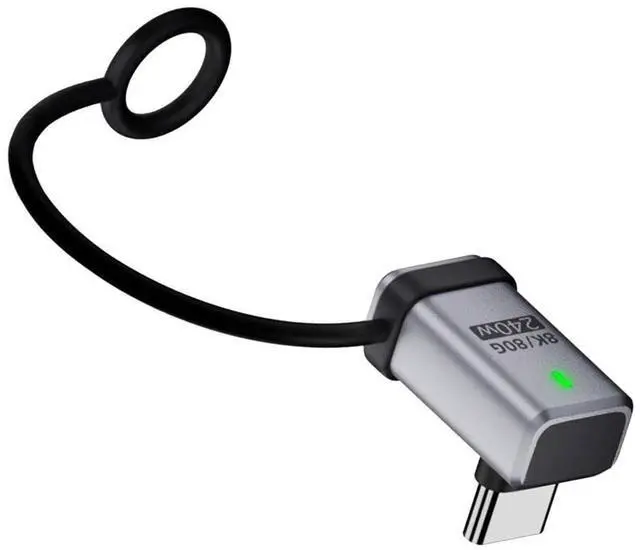 Main image of xiwai 90 Degree Up Down Angled USB5.0 80Gbps Male to Female USB C Extension Adapter with Strap Tether Lanyard Keychain 240W 16K 8K 5K Compatible with USB4.0 Thunderbolt3/4/5
