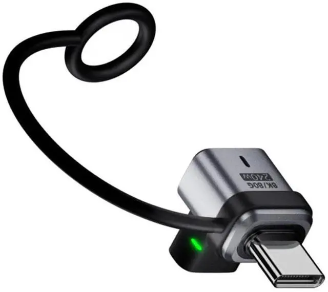 Main image of xiwai USB5.0 80Gbps Male to Female Low Profile Down Up Angled 90 Degree USB C Extension Adapter with Strap Tether Lanyard Keychain 240W 16K 8K 5K Compatible with USB4.0 Thunderbolt3/4/5