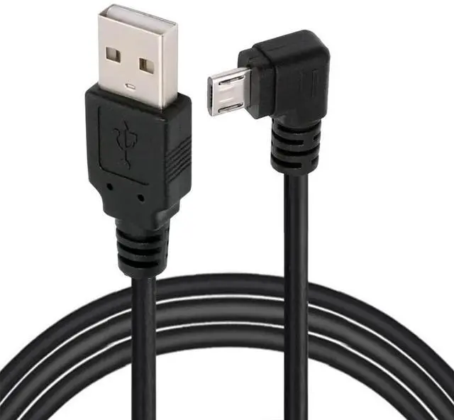 Main image of JSER Left Angled 90 Degree Micro USB 2.0 Type 5Pin to USB 2.0 Type-A Data Charge Cable 480Mbps Data for Phone Tablet Computer Camera (10cm)