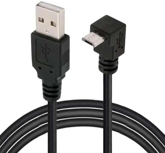 Main image of JSER Up Angled 90 Degree Micro USB 2.0 Type 5Pin to USB 2.0 Type-A Data Charge Cable 480Mbps Data for Phone Tablet Computer Camera (10cm)