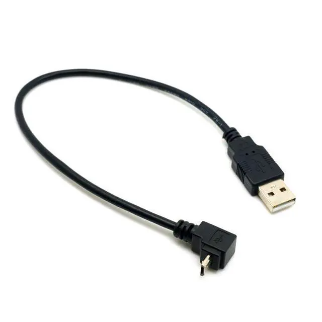 Alt view image 3 of 7 - JSER UP & Down Angled 90 Degree Micro USB 2.0 Type 5Pin to USB 2.0 Type-A Data Charge Cable 480Mbps Data for Phone Tablet Computer Camera 2 Pack (25cm)