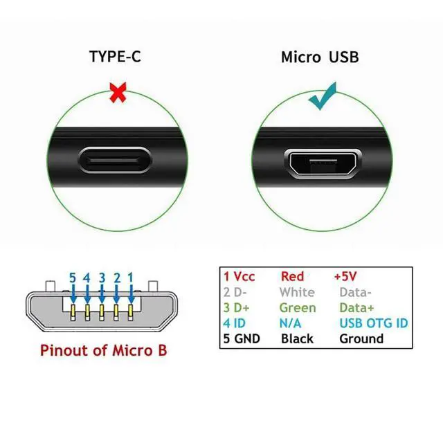 Alt view image 3 of 7 - USB 2.0 Type-A to 5V Micro USB 5Pin Power Charge Data Cable Up Angled for Phone Tablet Camera 100cm