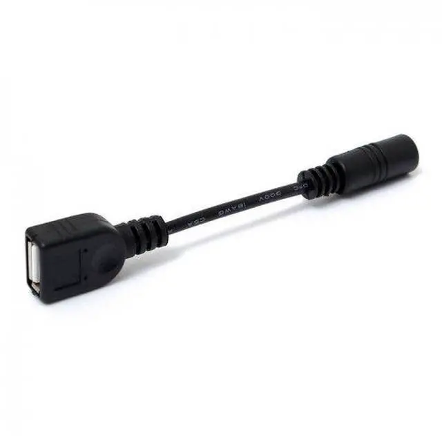 Alt view image 5 of 5 - JSER 5V USB Female to DC Power Jack 5.5x2.1mm Charge Adpter Cable Compatible for Cell Phone & Tablet & Light