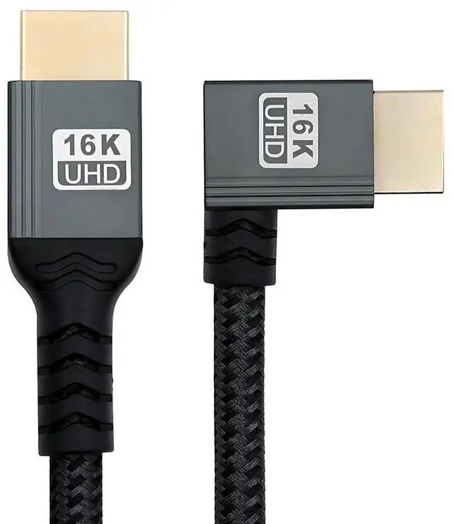Main image of xiwai Right Angled 16K 8K UHD HDMI 2.2 Version 96Gbps Cable 0.5M Type-A Male to HDMI Male HDTV 90 Degree for HDTV Desktop Laptop Monitor