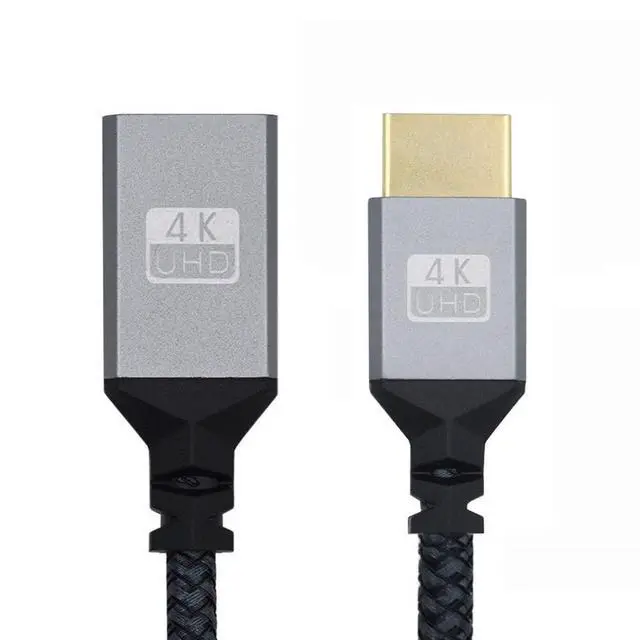 Alt view image 2 of 7 - xiwai HDMI Extension Cord Type A 4K 60hz 3D HDTV HDMI Extender 0.5FT Male to Female Cable 1.4 Metal Shell Straight