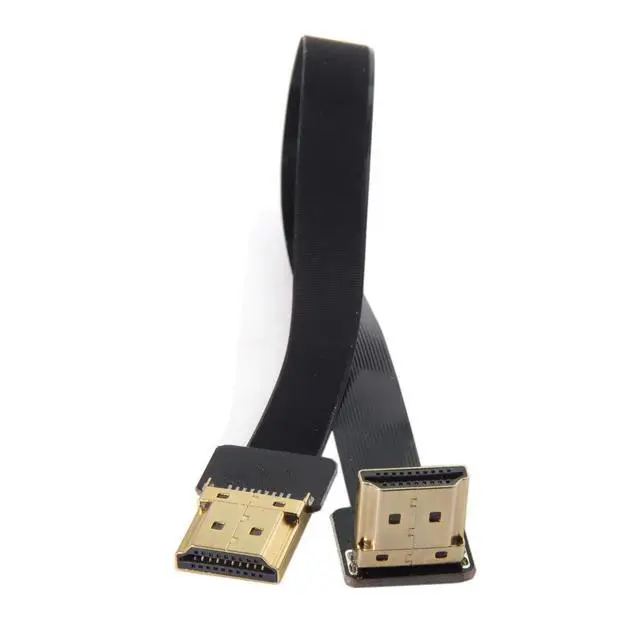 Alt view image 4 of 7 - JSER CYFPV FPV HDMI Male to Up Angled 90D HDMI Male HDTV FPC Flat Cable for FPV HDTV Multicopter Aerial Photography (0.2m)