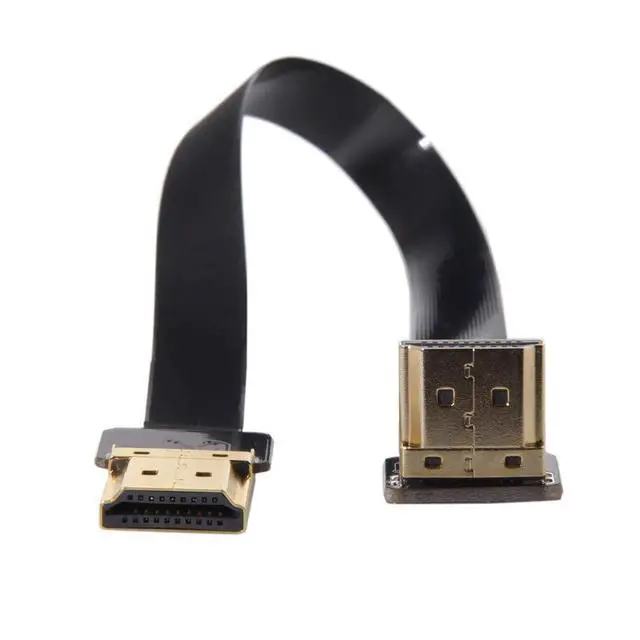 Alt view image 7 of 7 - JSER CYFPV FPV HDMI Male to Up Angled 90D HDMI Male HDTV FPC Flat Cable for FPV HDTV Multicopter Aerial Photography (0.2m)