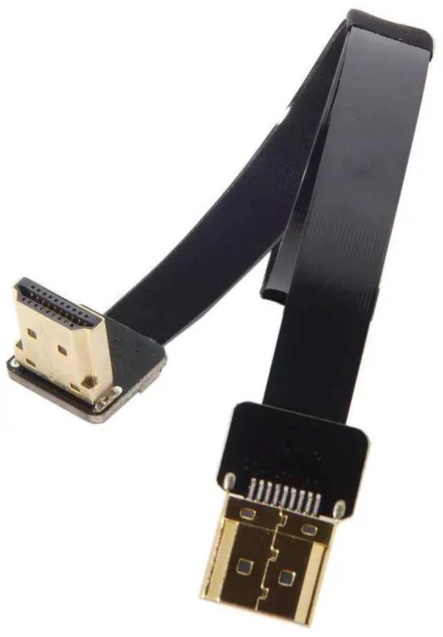 Alt view image 7 of 7 - JSER CYFPV FPV HDMI Male to Up Angled 90D HDMI Male HDTV FPC Flat Cable for FPV HDTV Multicopter Aerial Photography (0.5m)