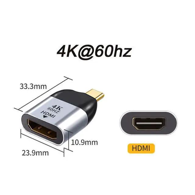 Alt view image 2 of 6 - xiwai Type C to HDMI Converter USB-C HDTV Adapter 4K 60hz 1080p for Tablet & Phone & Laptop