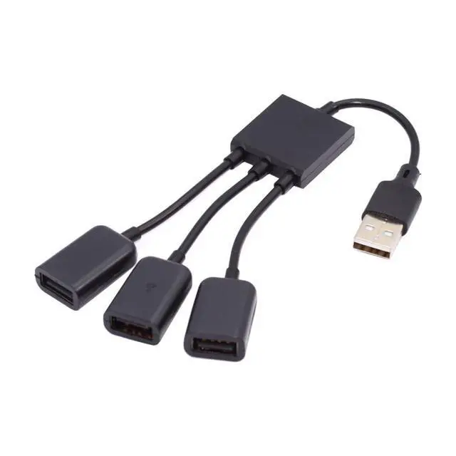 Alt view image 7 of 7 - JSER USB 2.0 to 3 Ports Hub Expansion Expander Multiple Cable 480Mbps Bus Power for Laptop Notebook PC Mouse Flash Disk