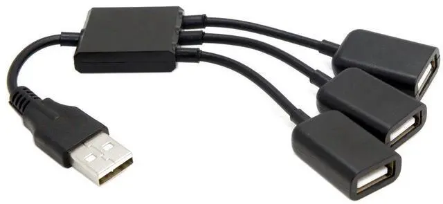 Alt view image 6 of 7 - USB 2.0 to 3 Ports Hub Cable Bus Power External Interface Adapter Multi-Port USB Splitter for Laptop Desktop Mouse Disk