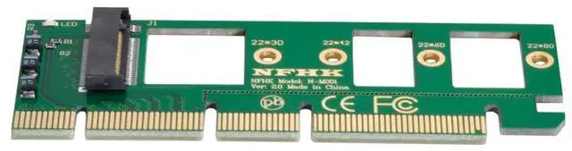 Main image of xiwai NVME AHCI SSD NGFF M-Key to PCI-E 3.0 16x x4 Adapter for XP941 SM951 PM951 A110 m6e 960 EVO SSD