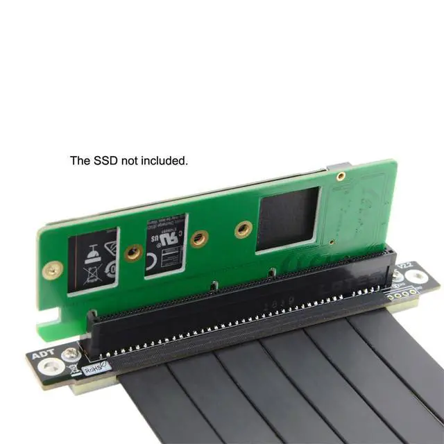 Alt view image 2 of 7 - xiwai NVME AHCI SSD NGFF M-Key to PCI-E 3.0 16x x4 Adapter for XP941 SM951 PM951 A110 m6e 960 EVO SSD