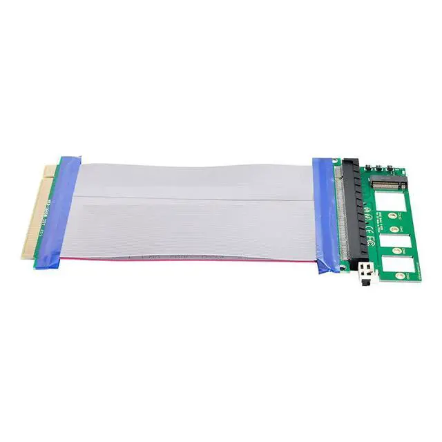 Alt view image 4 of 7 - xiwai NGFF M-Key NVME AHCI SSD to PCI-E 3.0 16x x16 Vertical Adapter with Cable Male to Female Extension
