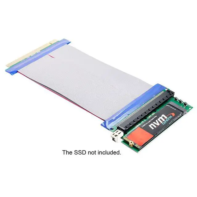 Alt view image 6 of 7 - xiwai NGFF M-Key NVME AHCI SSD to PCI-E 3.0 16x x16 Vertical Adapter with Cable Male to Female Extension