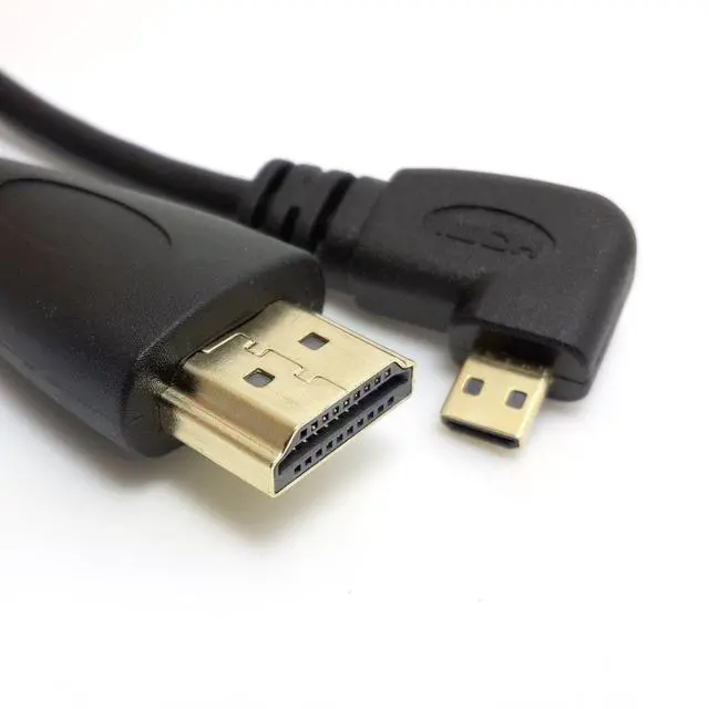 Alt view image 3 of 6 - chenyang HDMI Male to Micro HDMI Male 90 Degree Right Angled HDTV Cable 50cm for Cell Phone & Tablet