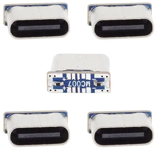 Main image of xiwai 5pcs/lot DIY Type-C Female Socket Solder Data Connector Replacement for Micro-USB 5Pin Female SMT Type DC 5V Power
