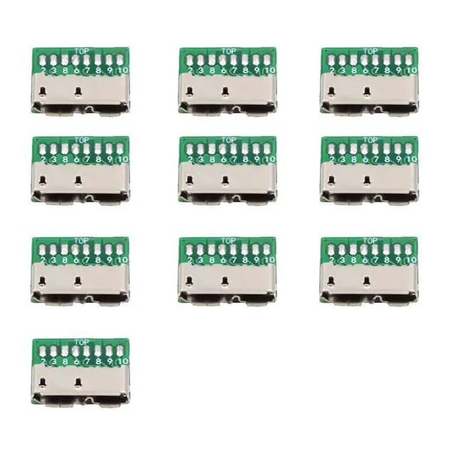 Alt view image 7 of 7 - xiwai 10pcs/Set DIY OEM Micro USB 3.0 10Pin Female Socket Mount SMT Type Receptacle PCB Board for USB Disk