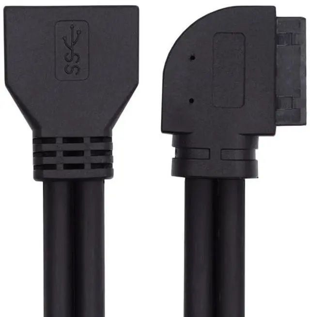 Main image of xiwai Right Angled 90 Degree USB 3.0 20Pin 19Pin Male to Female Extension Cable 5Gbps for Motherboard Mainboard
