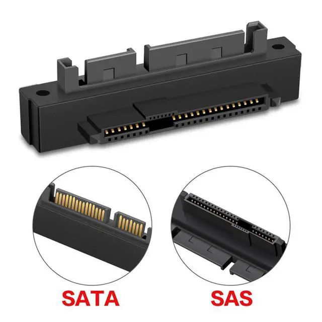 Alt view image 6 of 7 - Xiwai Right Angled SFF-8482 Connector 90 Degree SAS 22 Pin to 7 Pin + 15 Pin SATA Hard Disk Drive Raid Adapter