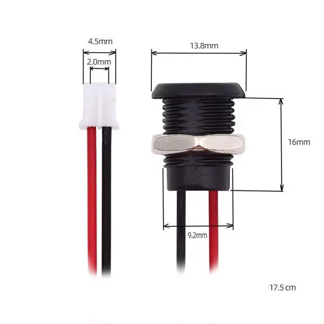 Alt view image 6 of 7 - xiwai 5pcs DIY OEM Type C Female to 2Pin Header Wire Extension 17.5cm | DC 5V Power Cord Pitch=2.0mm Panel Mount USB C for Mobile Device Laptop Tablet