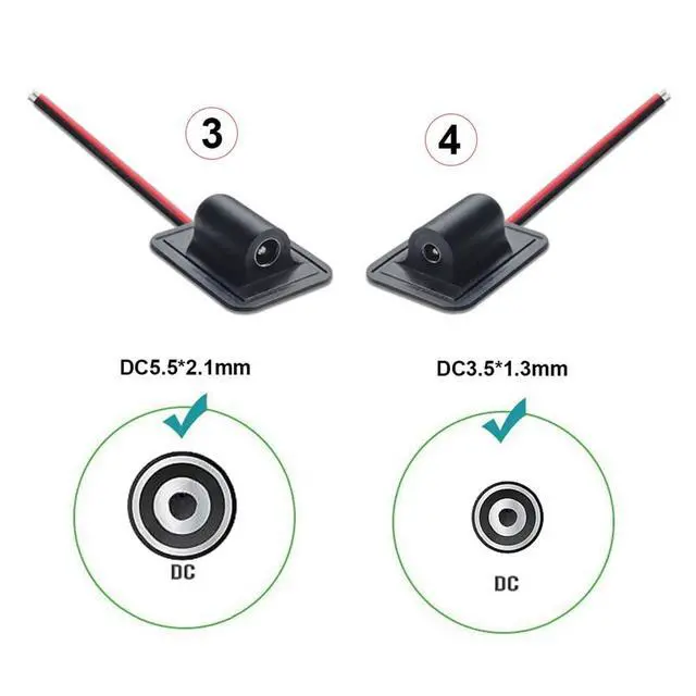 Alt view image 4 of 7 - xiwai 4pcs DIY OEM Type C Micro-USB DC 5V DC 5.5x2.1mm 3.5x1.35mm Power Extension Cable for Backpack Charging Electric Heating Pads