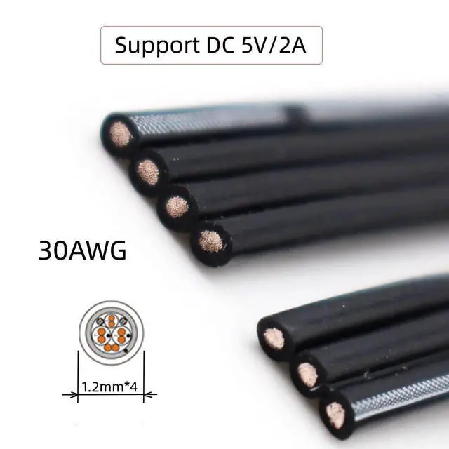 Alt view image 6 of 6 - xiwai USB 2.0 Male to USB-C Type-C Left Right Angled 90 Degree Data Flat Slim FPC Cable for FPV & Disk & Phone