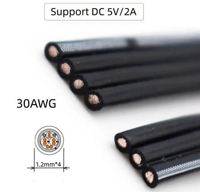 Alt view image 4 of 7 - xiwai 13cm USB 2.0 Type-A Male to Mini 5Pin USB Male Male Data Flat Slim FPC Cable for FPV & Disk & Phone