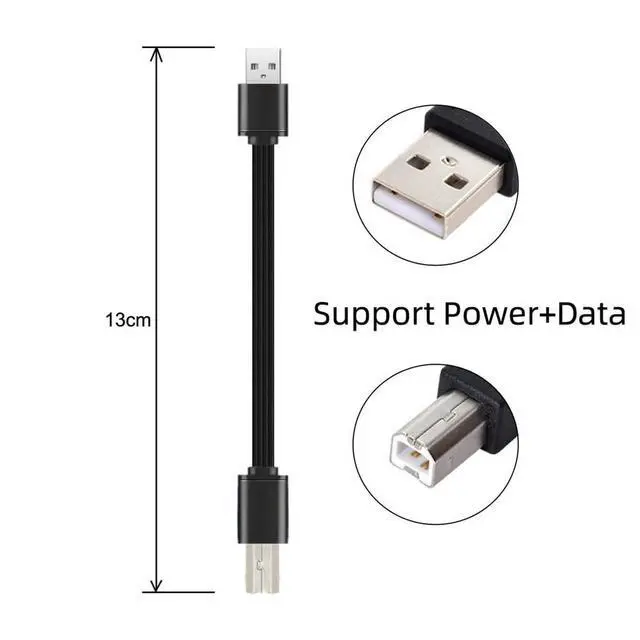 Alt view image 5 of 7 - xiwai USB2.0 Type-B Male to USB 2.0 Type-A Male Data Flat Slim FPC Cable 13cm for Scanner & Disk & Printer