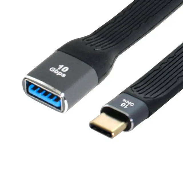 Alt view image 6 of 7 - Xiwai USB 3.1 Type C Male Host to USB3.0 Type A Female OTG Flat Slim FPC Data Cable for Laptop & Phone