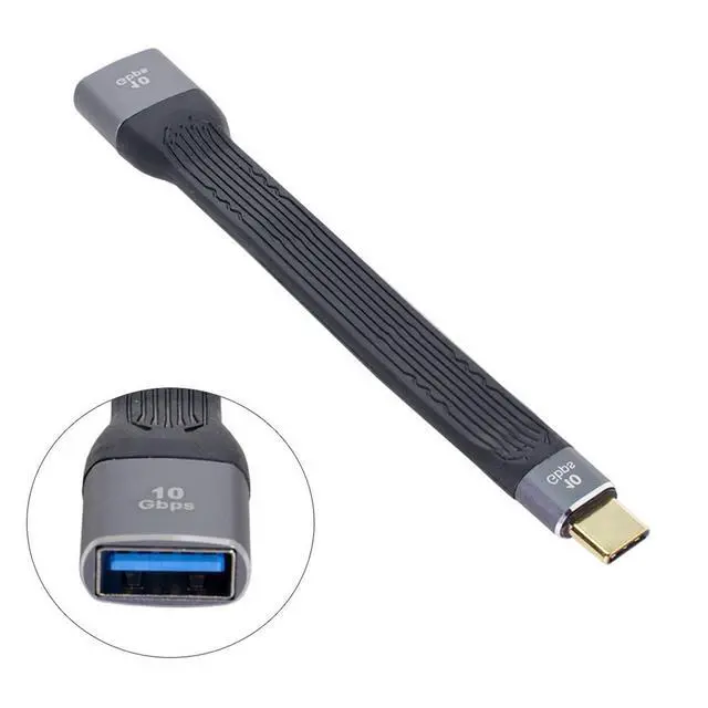 Alt view image 7 of 7 - Xiwai USB 3.1 Type C Male Host to USB3.0 Type A Female OTG Flat Slim FPC Data Cable for Laptop & Phone