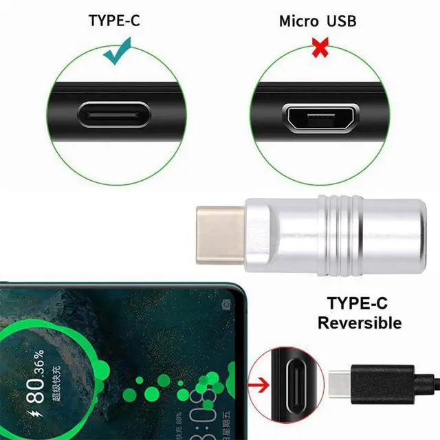 Alt view image 5 of 7 - xiwai USB DIY Kit Welding Solder Type USB 3.1 Type-C Male Plug Connector with Silver Aluminum Alloy Shell Customization Repair Replacement for 4.0mm~6.0mm Cable