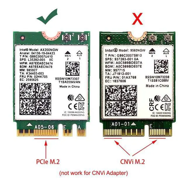 Alt view image 2 of 7 - Xiwai NGFF M.2 Key-A to Mini PCI-E PCI Express Converter Adapter for 9260 8265 7260 AC Card