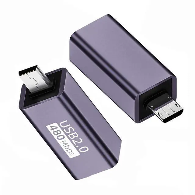 Alt view image 2 of 7 - xiwai USB 2.0 B Type Female to Mini USB & Micro Male Adapter, 2 Pack Extension Connector for Printer Scanner Disk